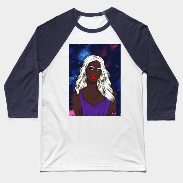 Black beauty Baseball T-Shirt by Olfa's Digital Art 